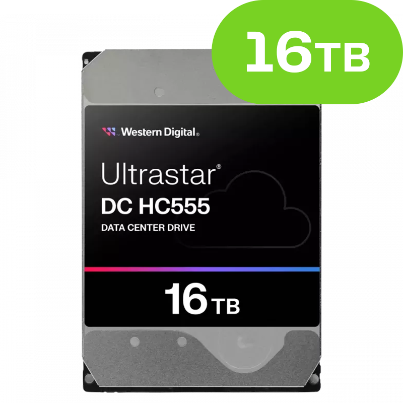 16TB Western Digital Ultrastar DC HC555 (SATA 6Gb/s) WUH722016CLE6L4 512e SE NP3