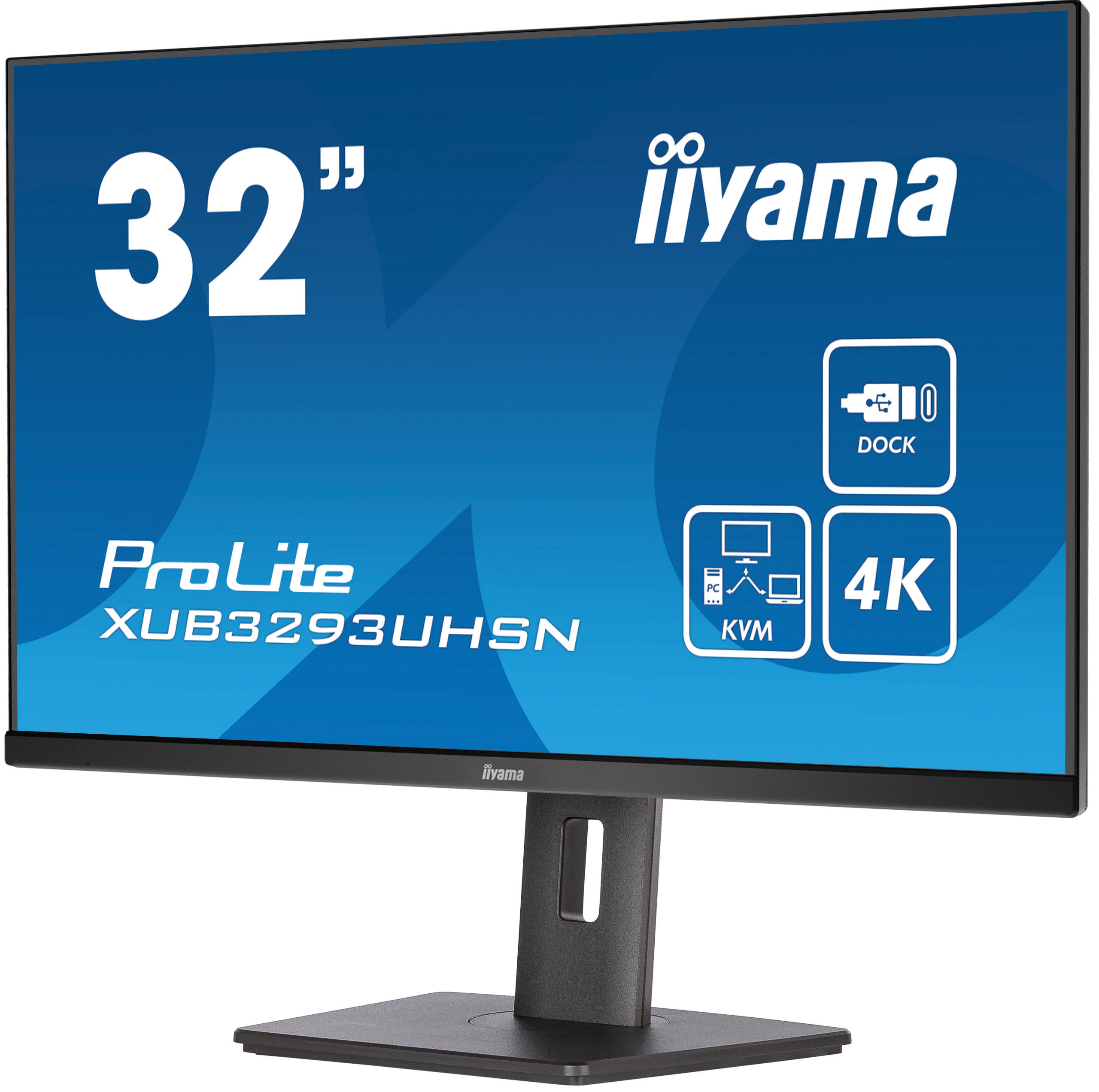 iiyama ProLite XUB3293UHSN-B5 32’’ IPS met KVM switch, USB-C dock en RJ45 (LAN) zwart monitor