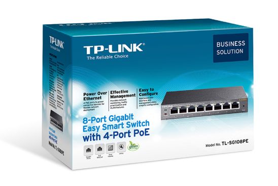 TP-LINK 8-Port Gigabit Easy Smart Switch TL-SG108PE