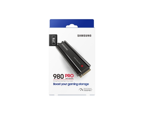 2TB Samsung M.2 PCIe 4.0 x4 NVMe 1.3 SSD 980 PRO (Heatsink) MZ-V8P2T0CW