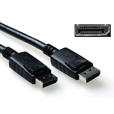 ACT 2 meter DisplayPort kabel, male - male, power pin 20 aangesloten.