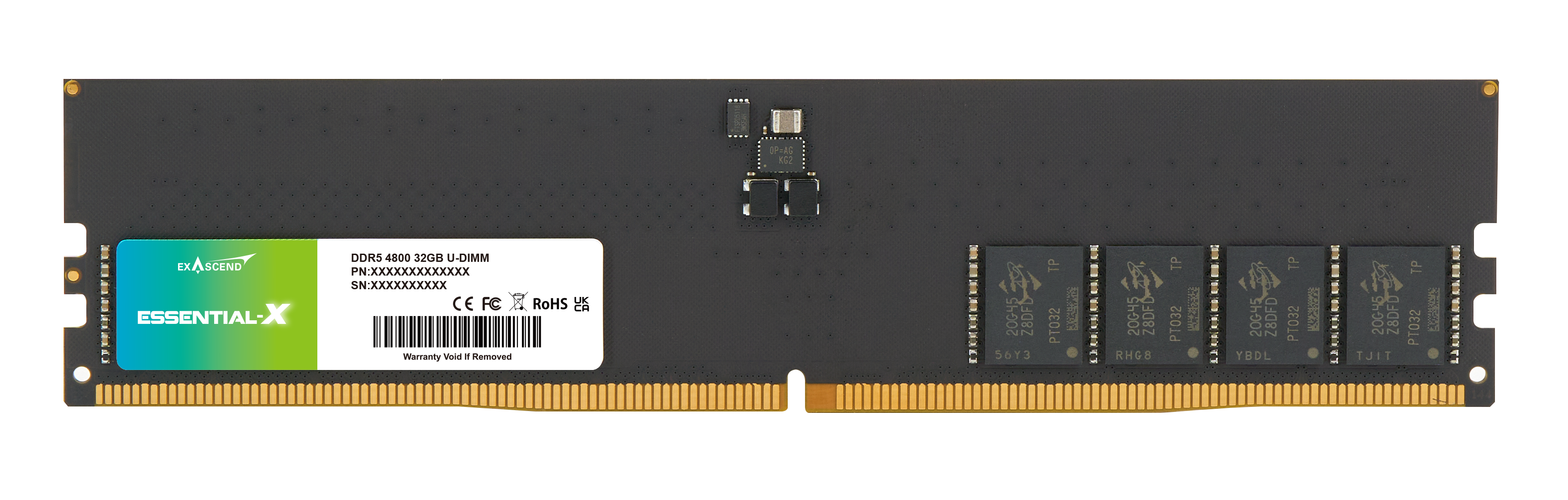 32GB Exascend Essential-X DDR5 U-DIMM 4800MT/s