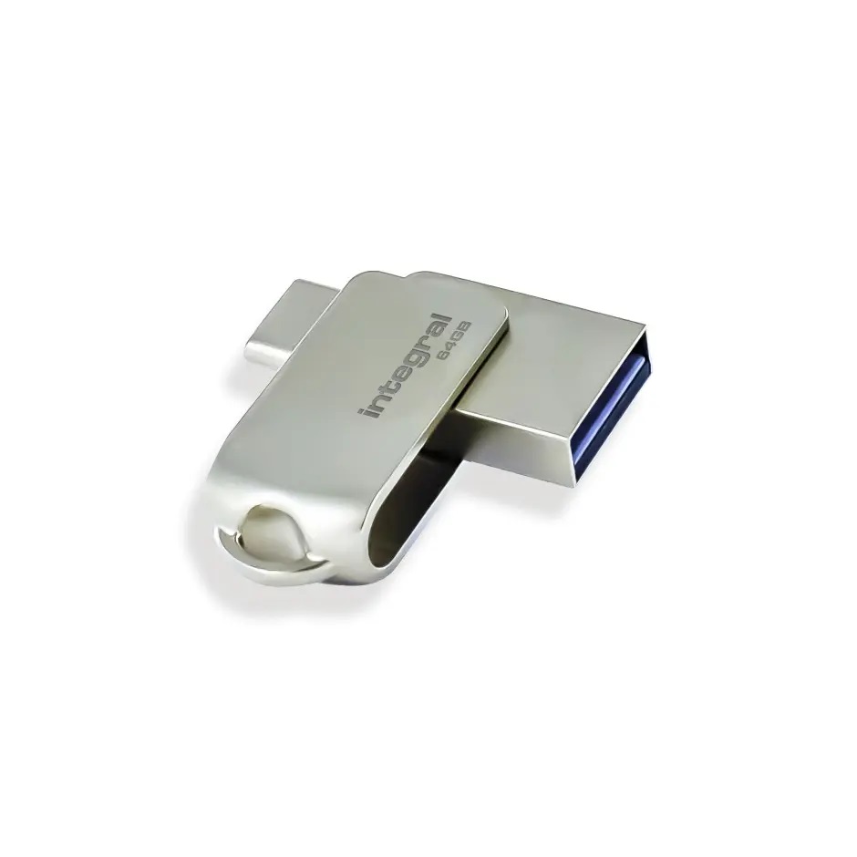64GB Integral 360-C Dual Type-C USB3.0 Flash Drive INFD64GB360CDL3.0