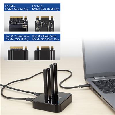 ACT M.2 NVMe/PCIe dual SSD docking clone station, USB-C 3.2 Gen2 AC1502