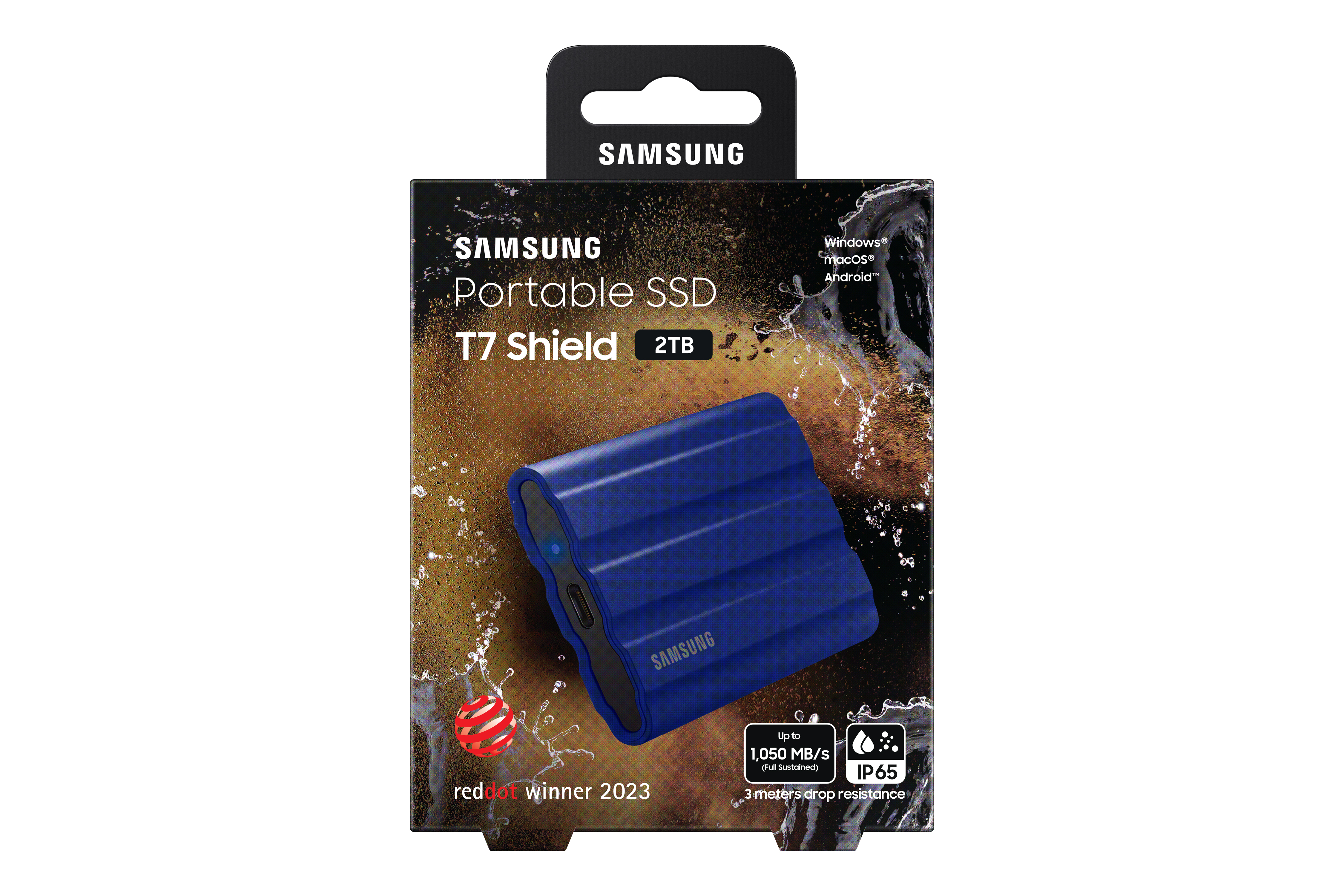 2TB Samsung Portable SSD T7 Shield MU-PE2T0R - Blue