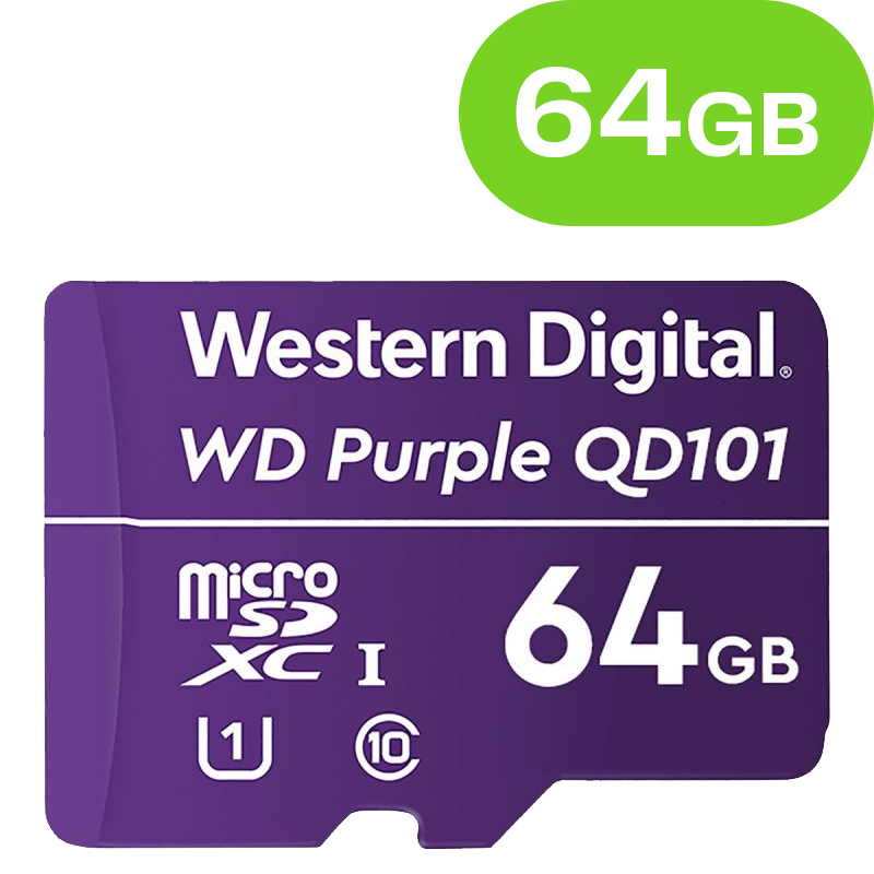 64GB Western Digital Purple Surveillance microSDXC
