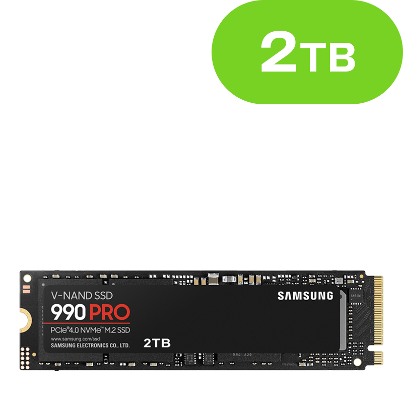 2TB Samsung M.2 PCIe 4.0 x4 NVMe 2.0 SSD 990 PRO MZ-V9P2T0BW