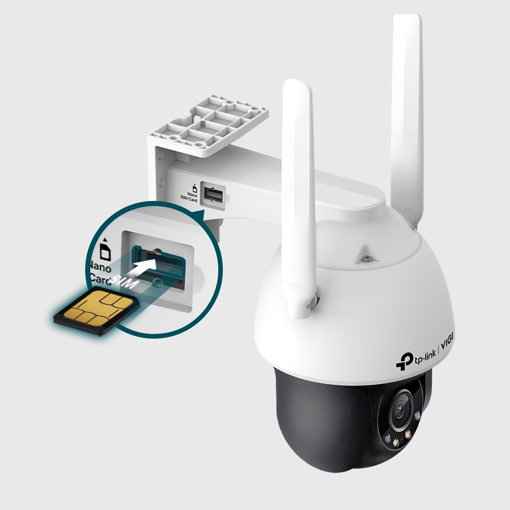 TP-Link 4MP Outdoor Full-Color 4G Pan Tilt Network Camera VIGI C540-4G(4MM)