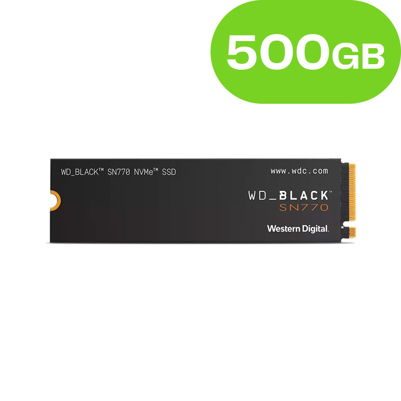 500GB WD BLACK SSD SN770 NVMe WDS500G3X0E