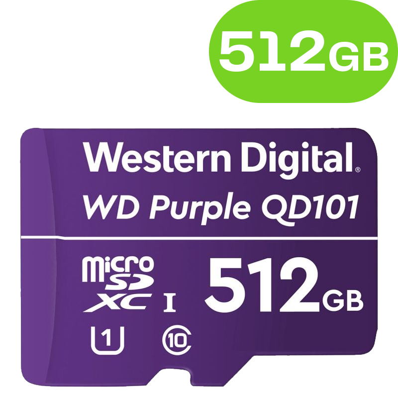 512GB WD Purple Surveillance microSDXC WDD512G1P0C