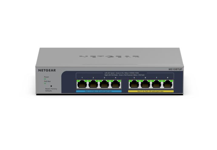 Netgear L3 4x2.5G PoE++ (230 W) + 4x2.5G PoE+ smart switch MS108TUP-100EUS