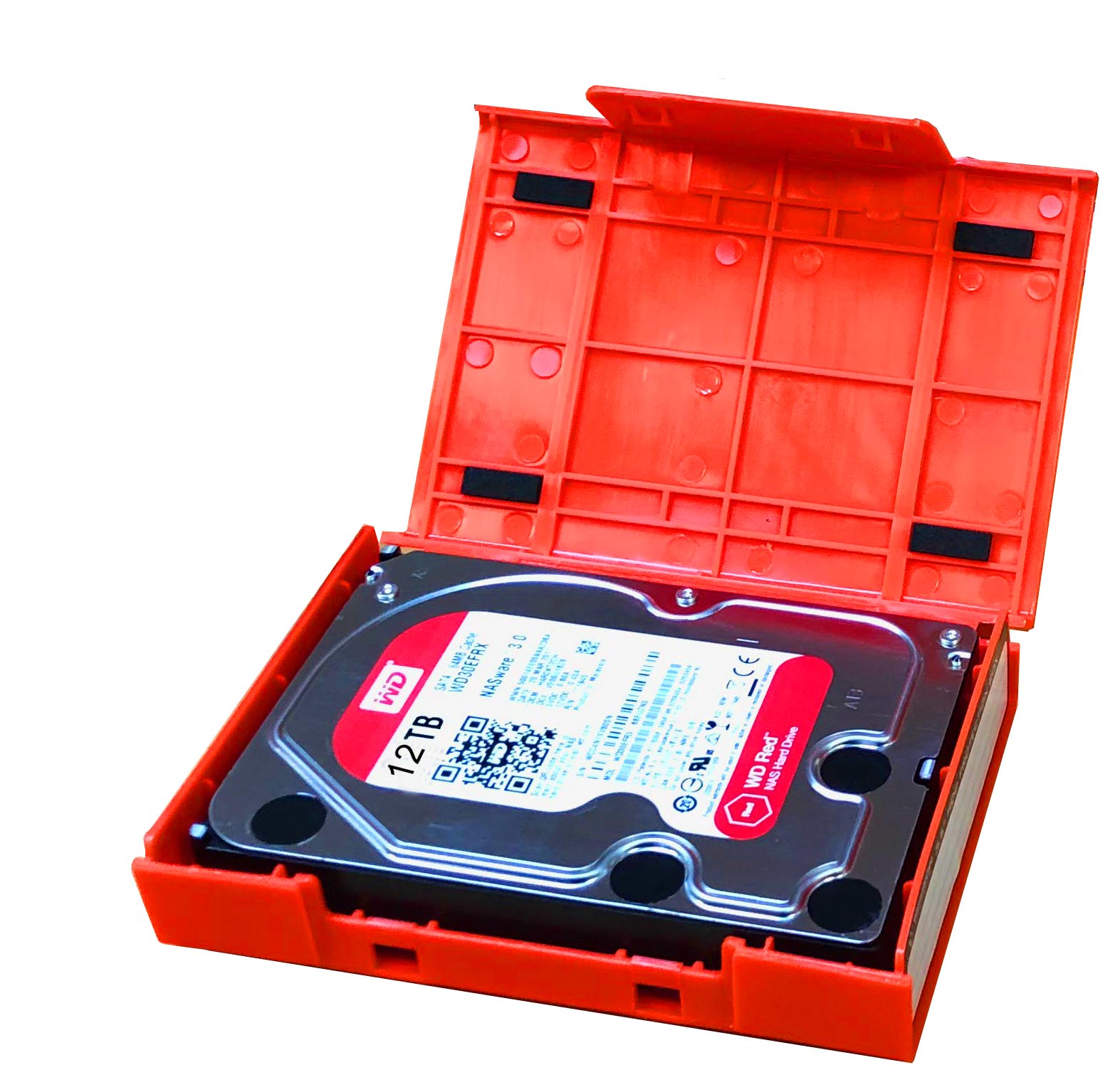 WarrantyCare 3,5 Harddisk Storage en Protection Box Rood