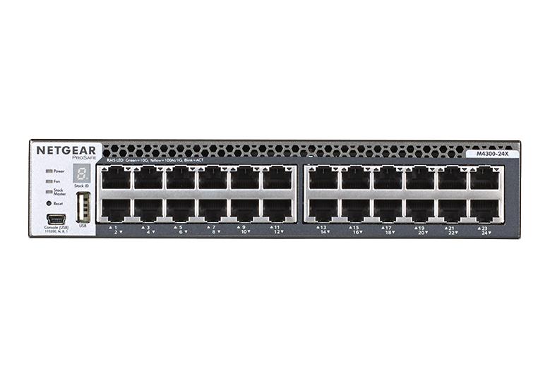 Netgear L3 24x10G Ethernet en 4x10G SFP+ (shared) managed switch M4300-24X 	XSM4324CS-100NES