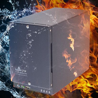 ioSafe 214 NAS 12TB (2x6TB) WD RED HDD Fireproof Waterproof 1 Year DRS - EU