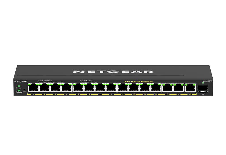 Netgear 16 port PoE+ Gigabit 231W Switch GS316EPP-100PES