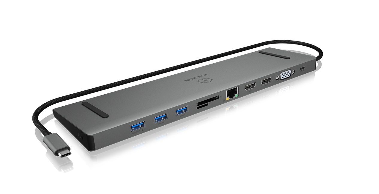 ICY BOX USB Type-C Notebook DockingStation met 3x video output IB-DK2106-C