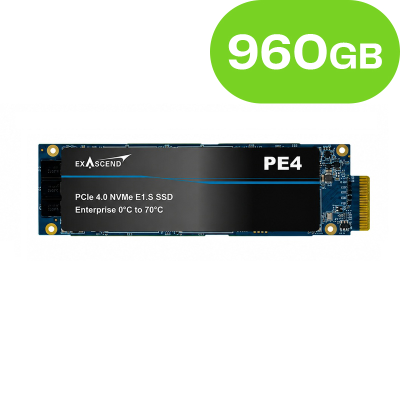 960GB Exascend PE4 NAND Flash SSD Enterprise NVMe PCIe Gen4x4 E1.S 3D TLC