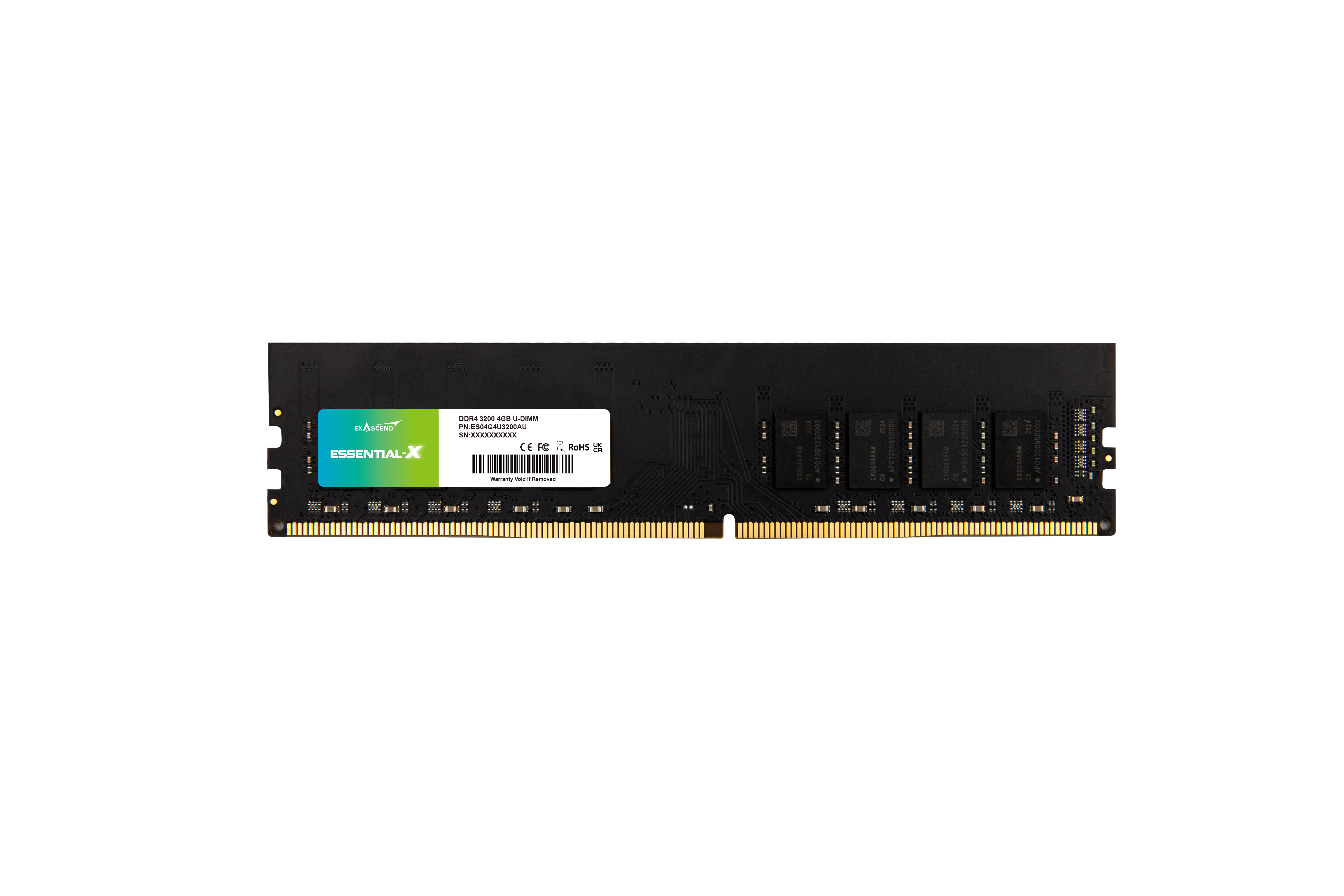 4GB Exascend Essential-X DDR4 U-DIMM 3200MT/s