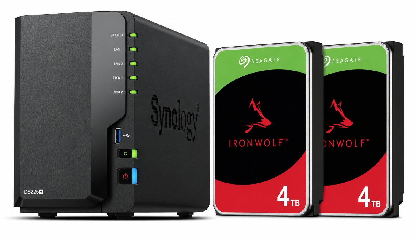 Synology DS225+ Seagate IronWolf 8TB (2x 4TB)
