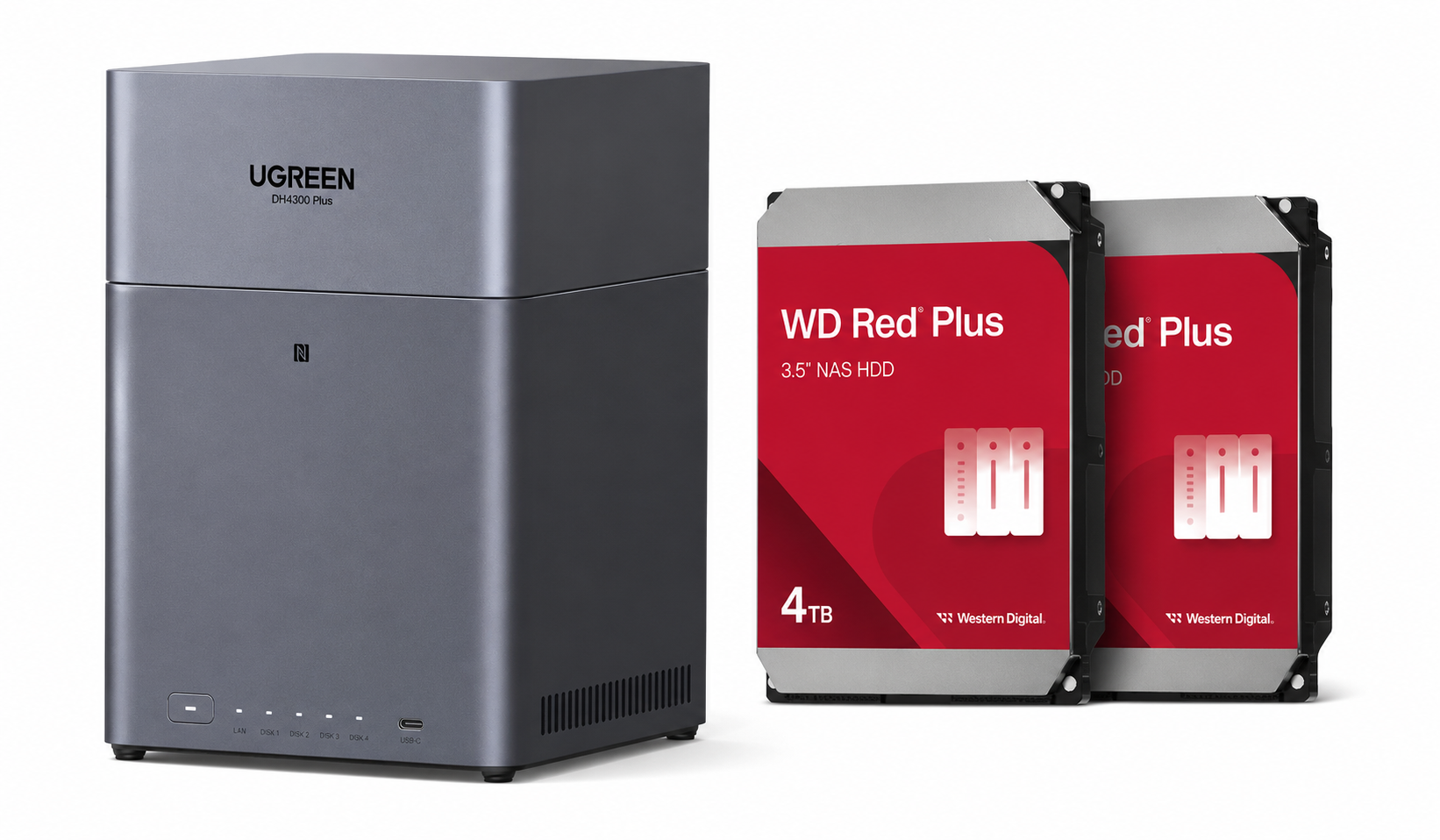 Ugreen DH4300 Plus WD RED Plus 8TB (2X 4TB)
