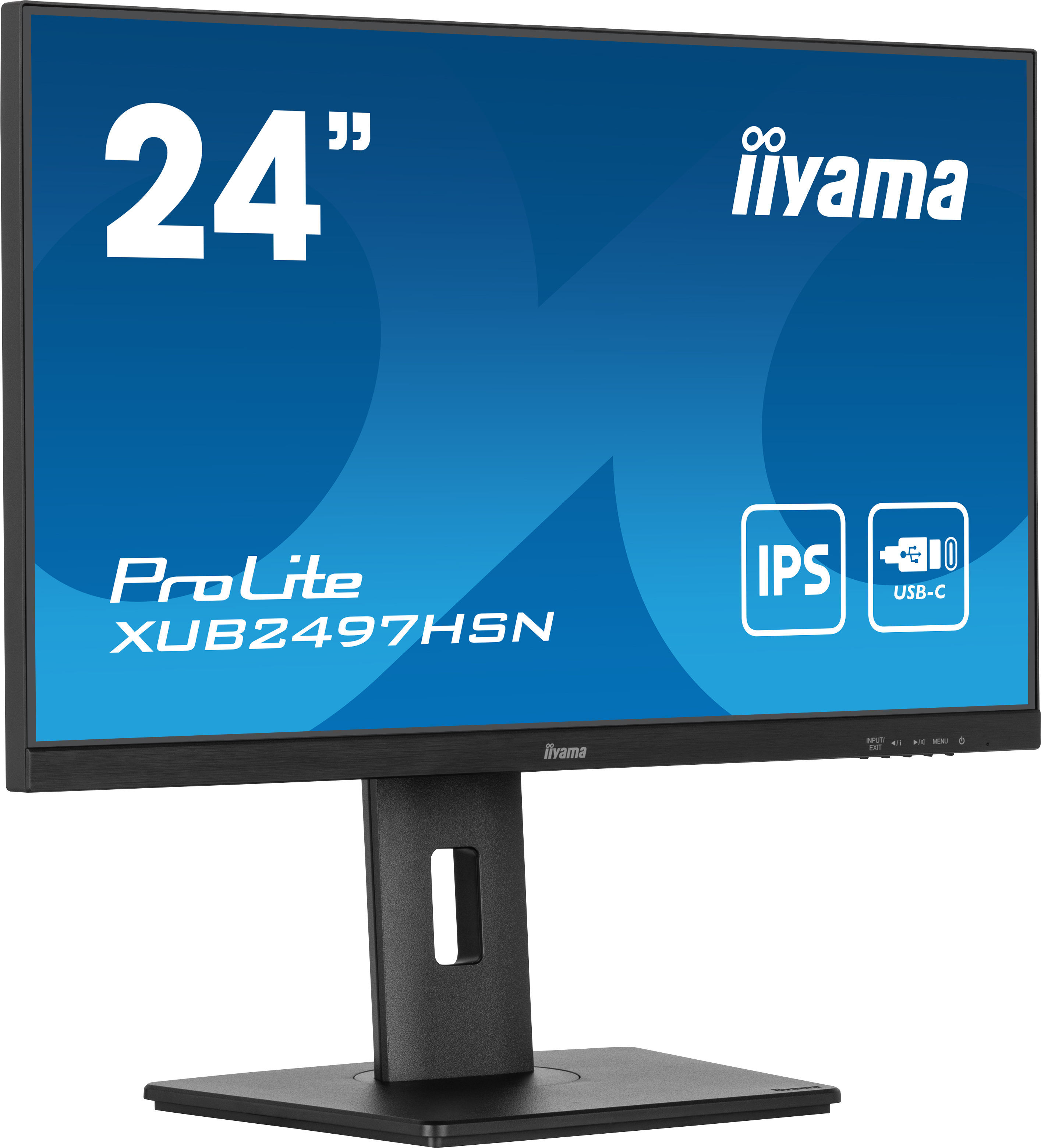 iiyama ProLite XUB2497HSN-B2 24inch IPS monitor met USB-C dock en RJ45 (LAN)
