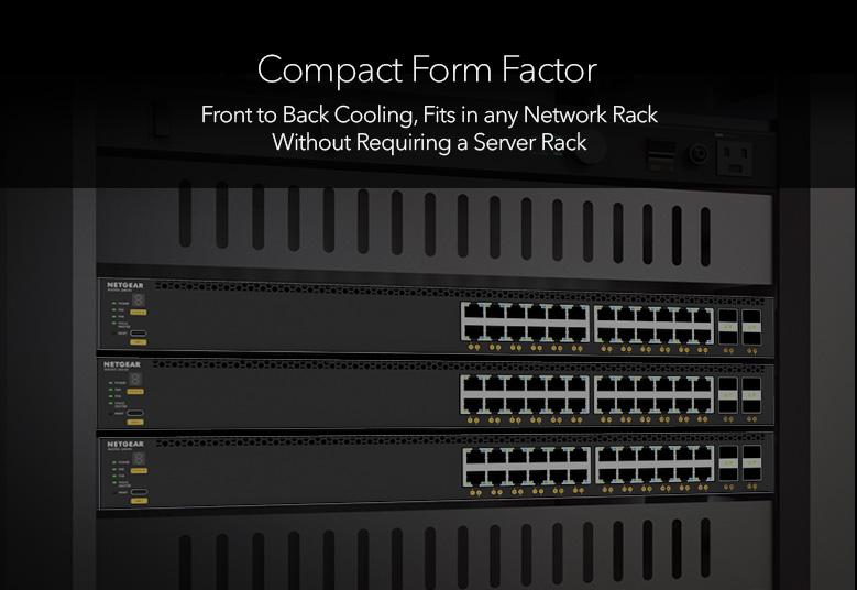 Netgear L3 24x1G/2.5G/5G/10G PoE+ en 4x25G SFP28 managed switch M4350-24X4V XSM4328CV-100NES