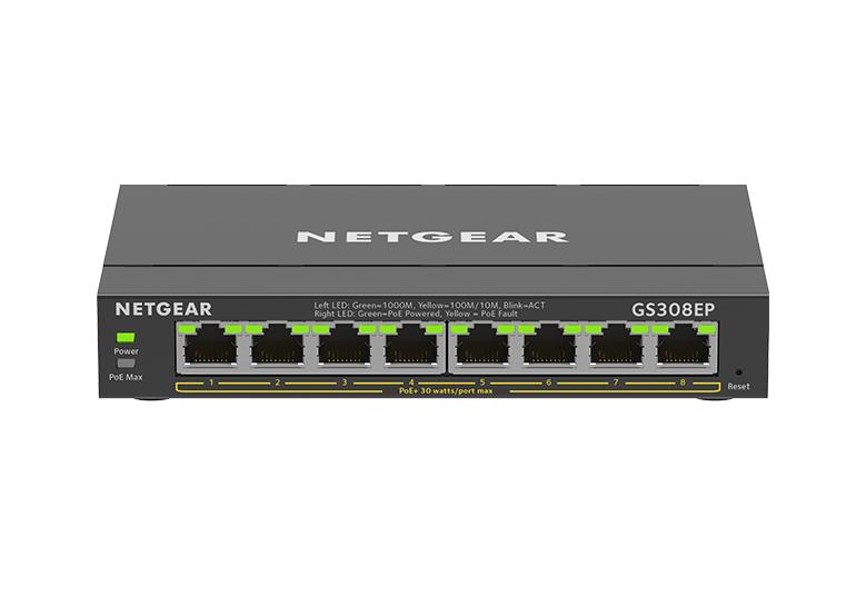 Netgear Plus 8 port PoE+ (62 W) Switch GS308EP-100PES