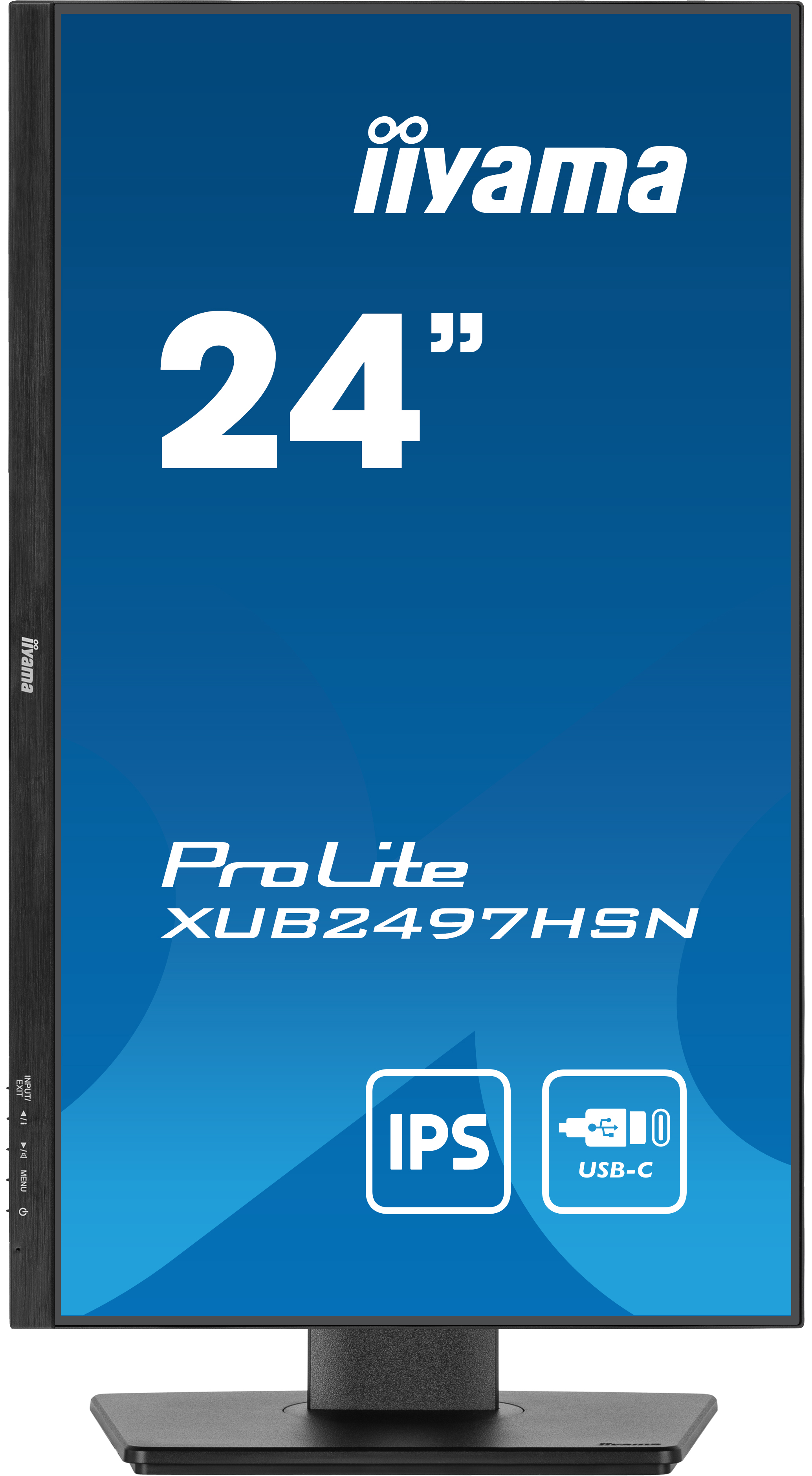 iiyama ProLite XUB2497HSN-B2 24inch IPS monitor met USB-C dock en RJ45 (LAN)