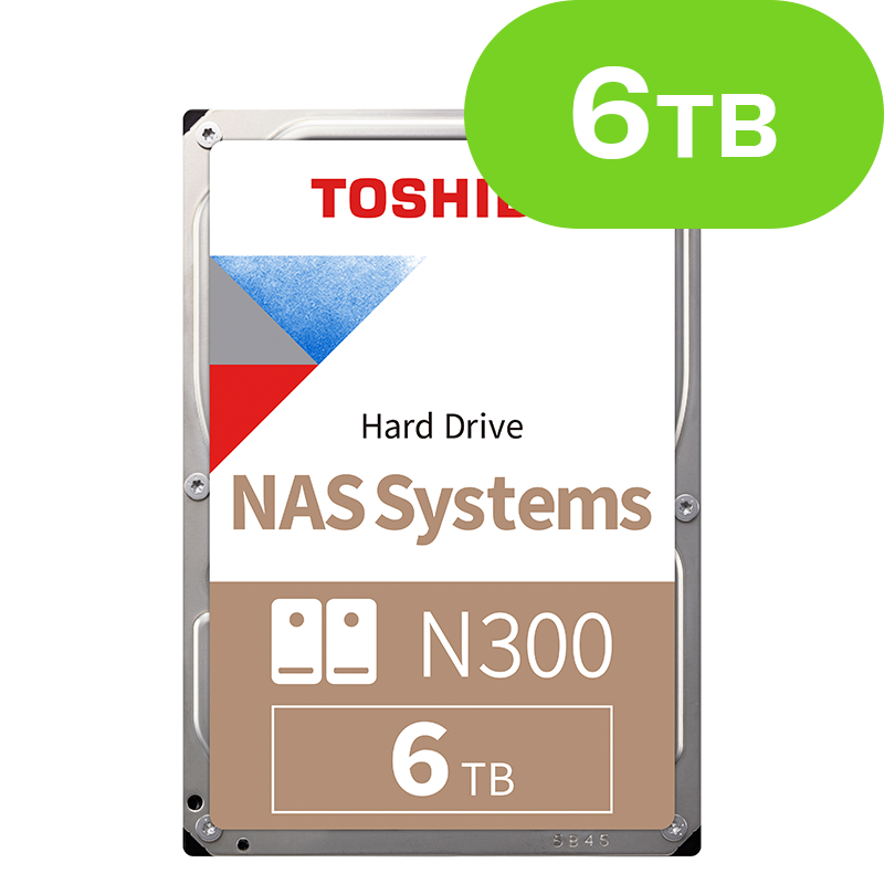 6TB Toshiba N300 NAS HDD 7200 rpm 3,5 inch HDWG460UZSVA