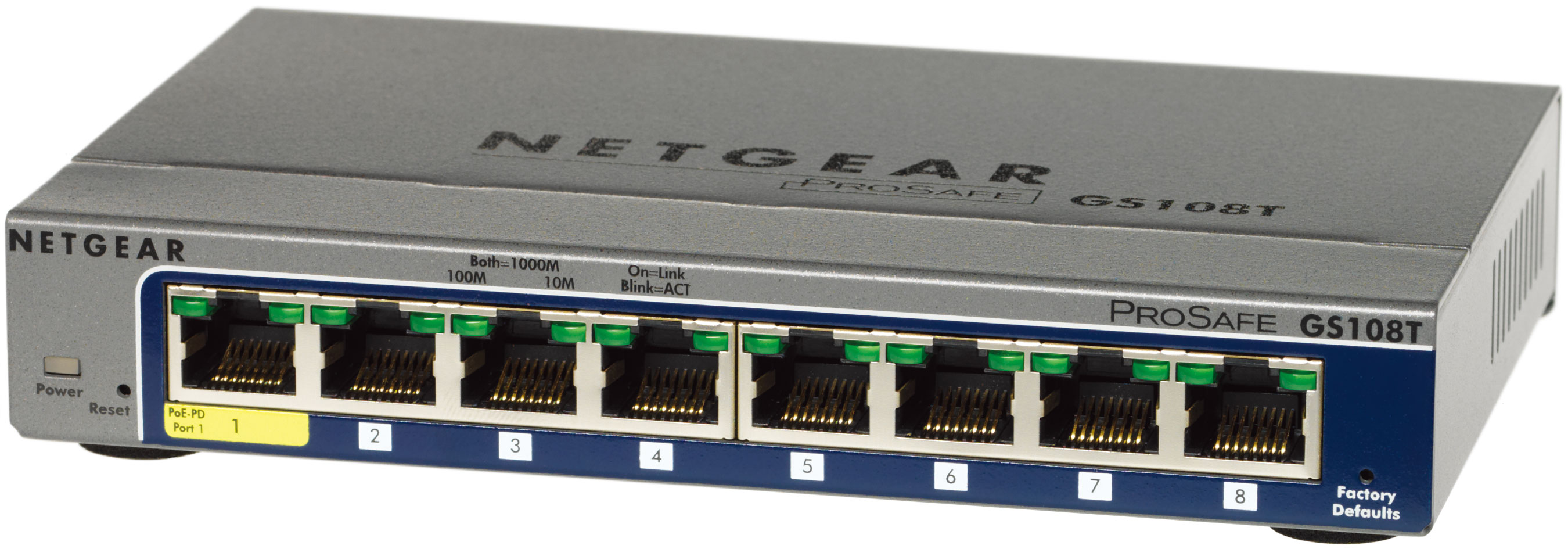 Netgear ProSafe GS108T 8 port Gigabit Smart Switch