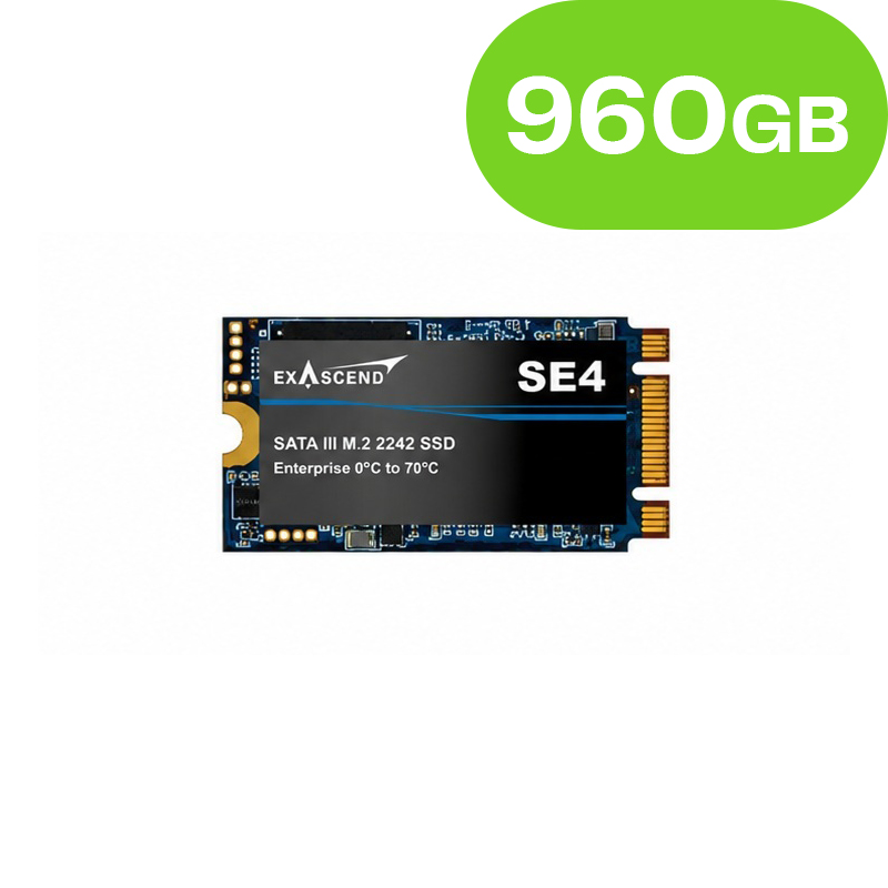 960GB Exascend SE4 NAND Flash SSD Enterprise SATA3 M.2 2242 3D TLC