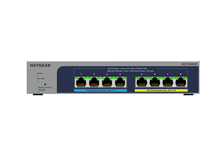 Netgear 8 port Managed PoE++ Switch MS108EUP-100EUS