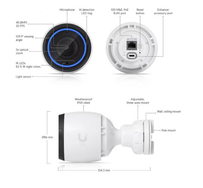 UniFi Protect G5 Professional Indoor/outdoor 4K PoE Camera