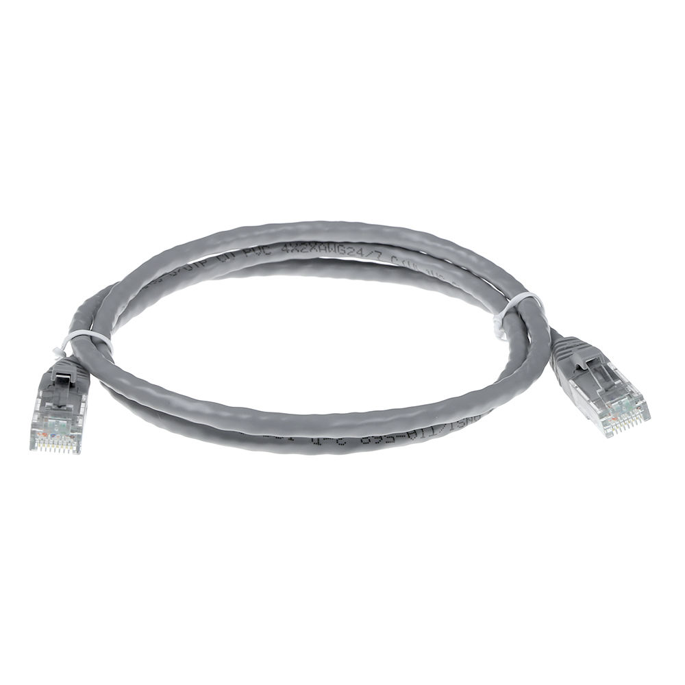 ACT U/UTP 1 meter CAT6A patchkabel snagless met RJ45 connectoren Grijs IB3001