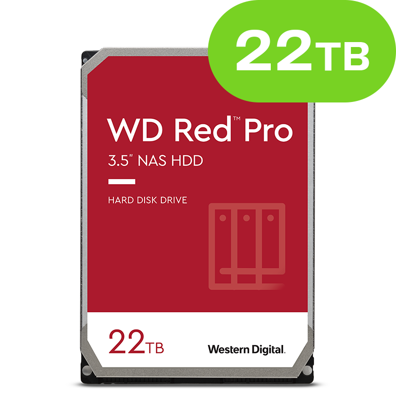 22TB Western Digital RED Pro WD221KFGX