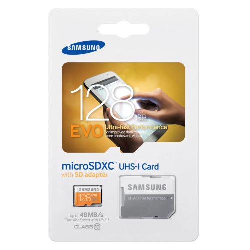 128GB Samsung MicroSDHC EVO MB-MP128D