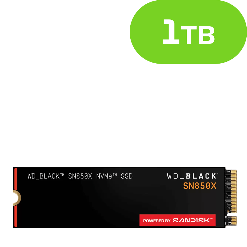 1TB Western Digital SSD M.2 2280 PCIe 4.0 x4 (NVMe) WDS100T2XHE