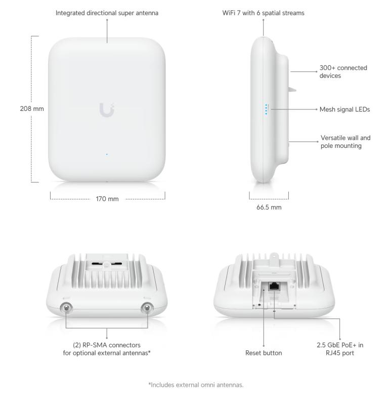 Ubiquiti UniFi U7 Pro Outdoor Accesspoint Wi-Fi 7
