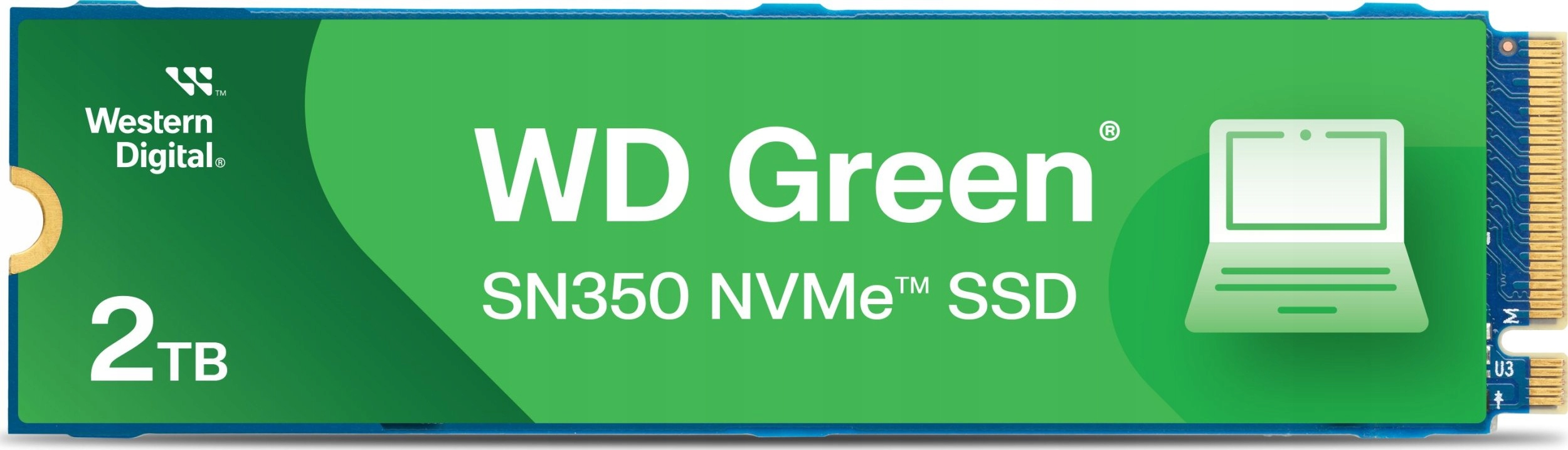 2TB WD GREEN SN350 NVMe M.2 SSD WDS200T3G0C
