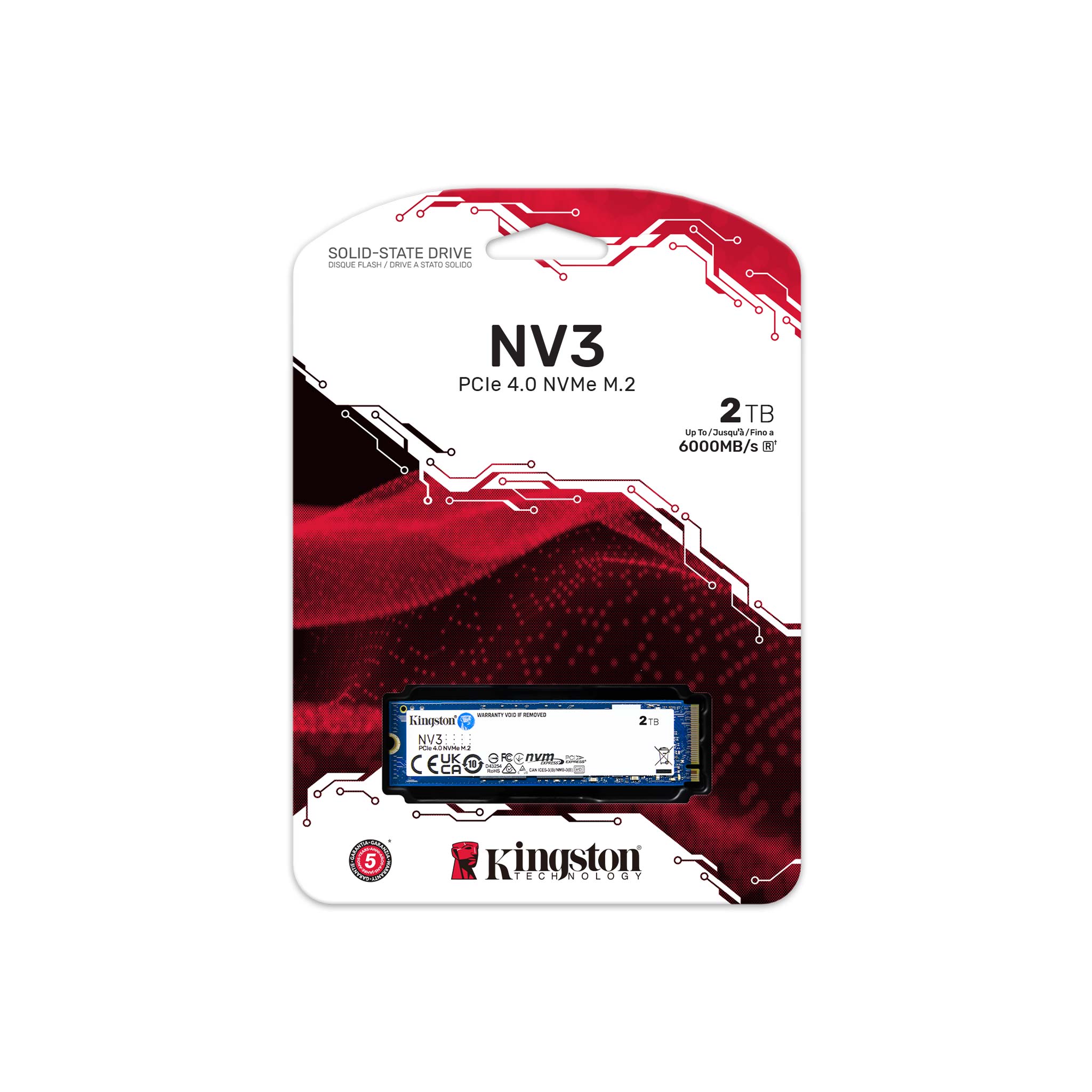 Kingston SSD 2TB NV3 M.2 2280 PCIe 4.0x4 NVMe