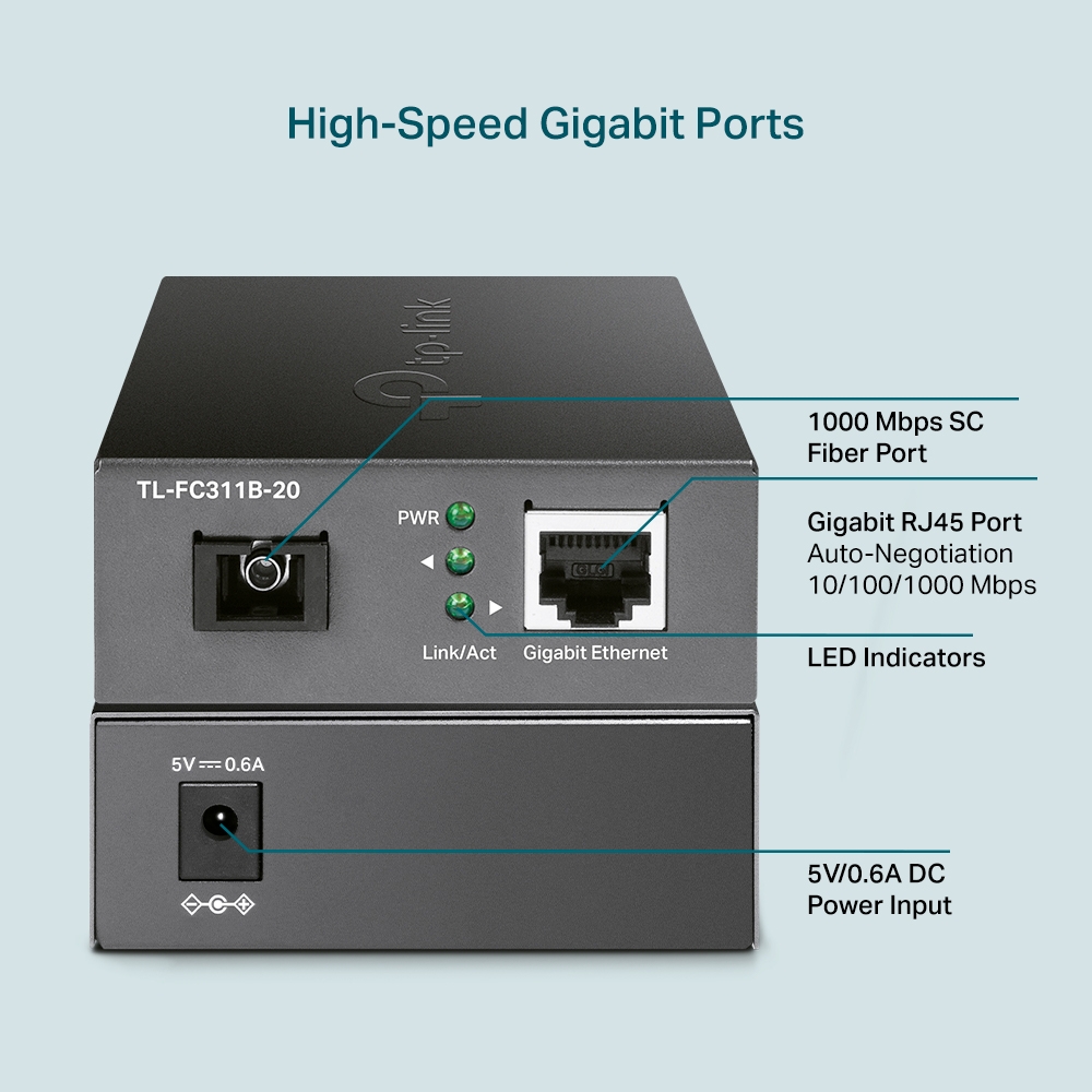 TP-Link Gigabit WDM Media Converter TL-FC311B-20