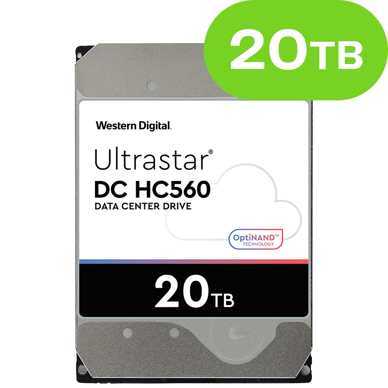 20TB Western Digital Ultrastar DC HC560 SATA Enterprise WUH722020BLE6L4 