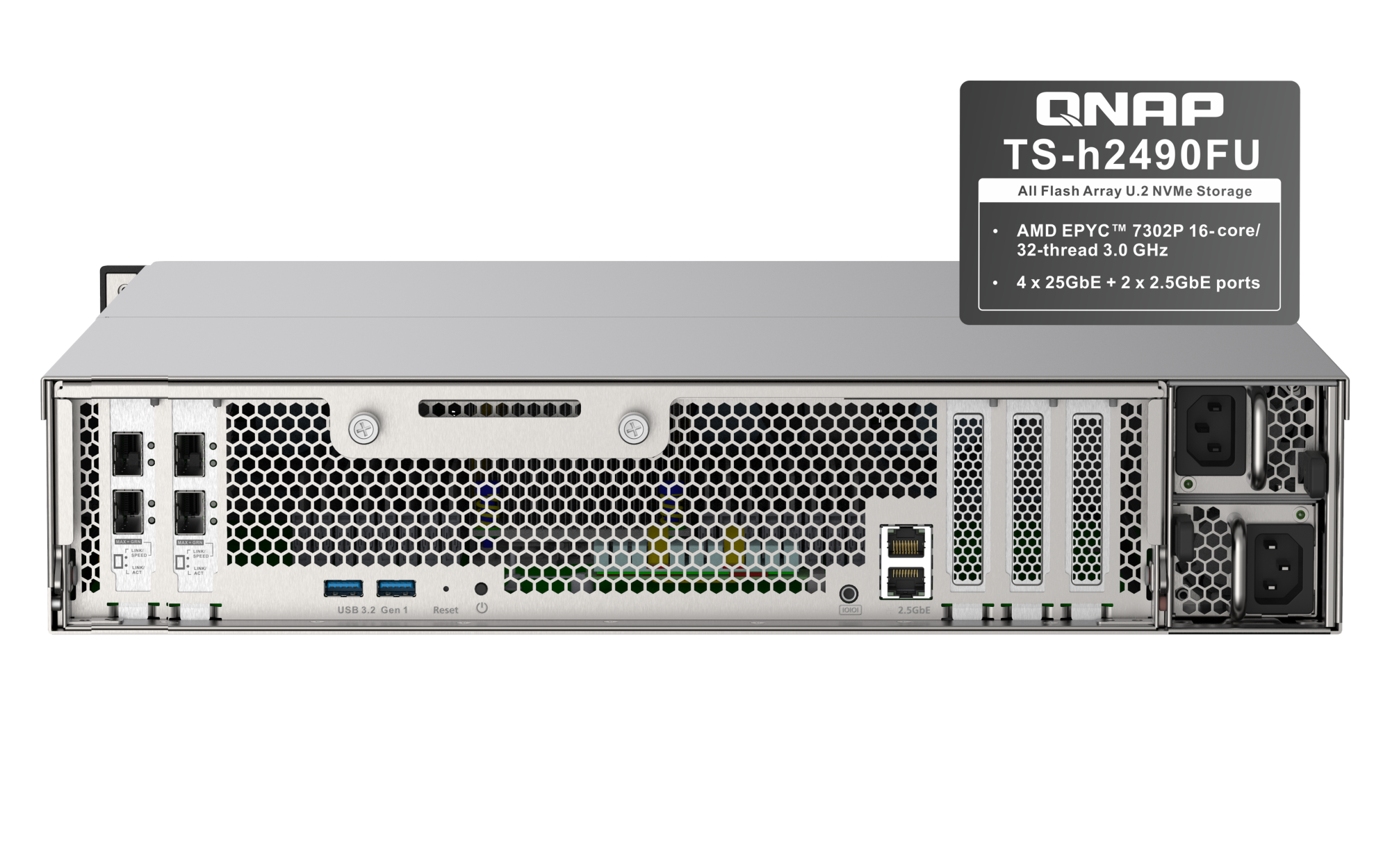 QNAP NAS TS-h2490FU-7232P-32G 24-bay SSD Rack