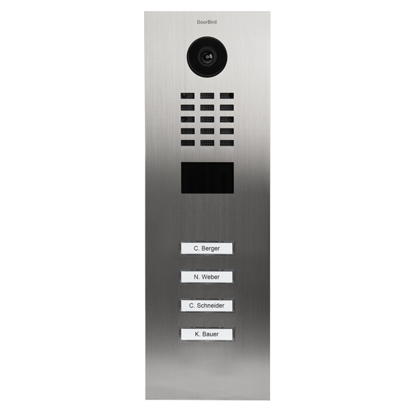 DoorBird IP Video Door Station D2104V (In-wall/surface-mounted housing and power supply not included)