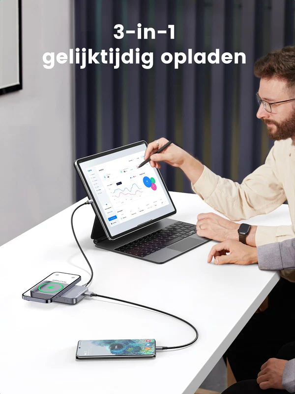 UGREEN 10000mAh Magnetic Wireless Power Bank (Space Gray) (LY) 15086