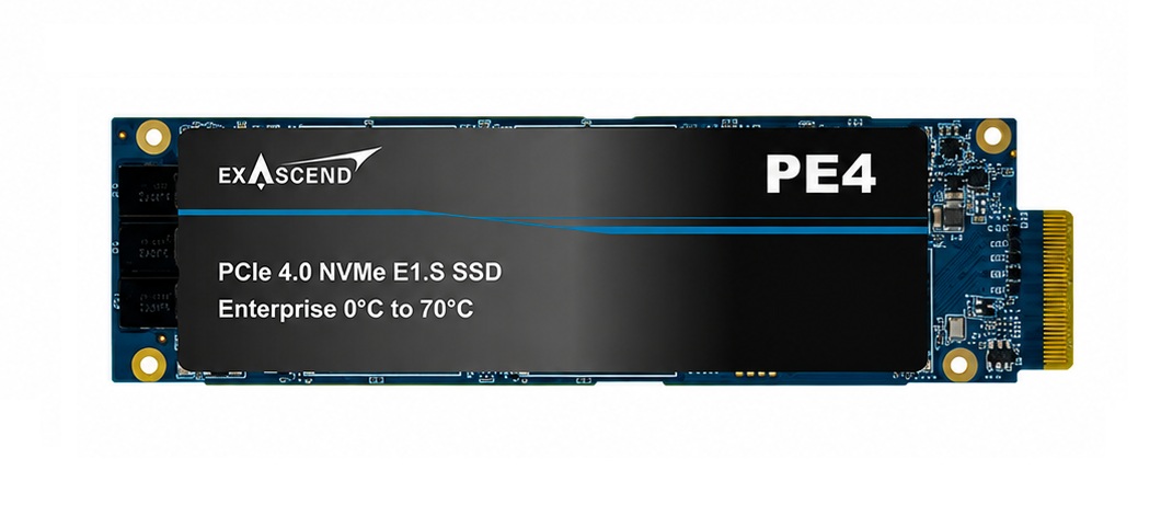 7680GB Exascend PE4 NAND Flash SSD Enterprise NVMe PCIe Gen4x4 E1.S 3D TLC