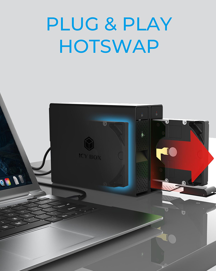 ICY BOX RAID enclosure USB-C IB-RD3802-C31