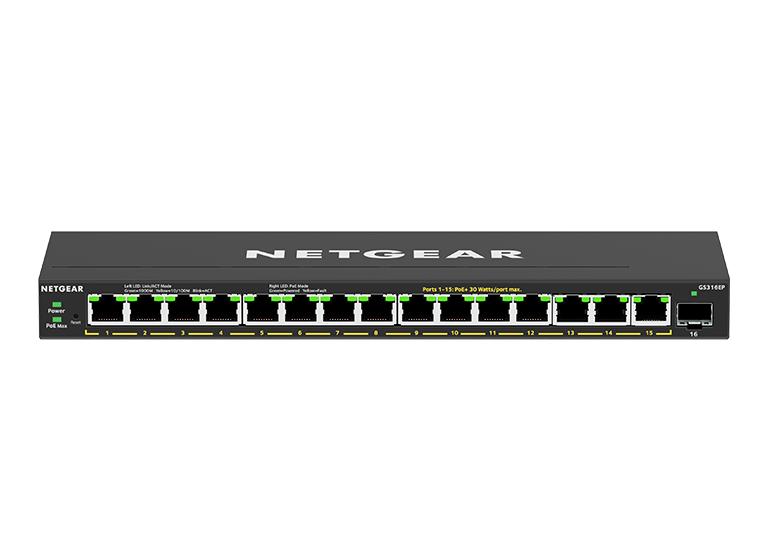 Netgear GS316EP-100PES Plus 15 port PoE+ (180 W) Managed Switch