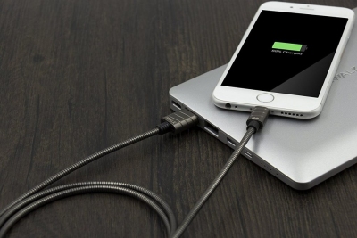 iWalk Twister Steel Metallic Lightning Kabel Grijs