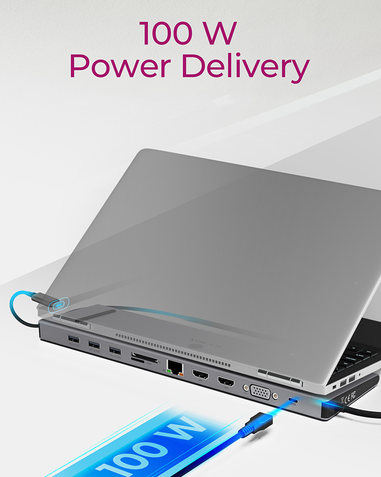 ICY BOX USB Type-C Notebook DockingStation met 3x video output IB-DK2106-C